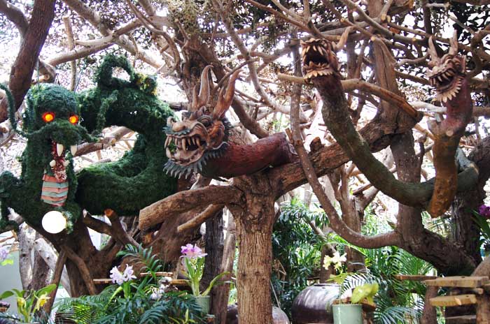 見事な木彫りの龍